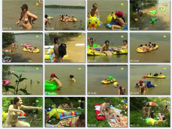 Family nudism video - adults and young nudists on the lake [Bodyart Collection]