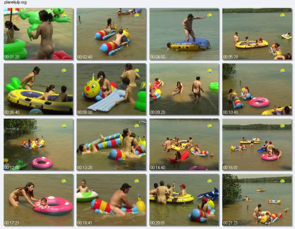 Family nudism video - adults and young nudists on the lake [Bodyart Collection]