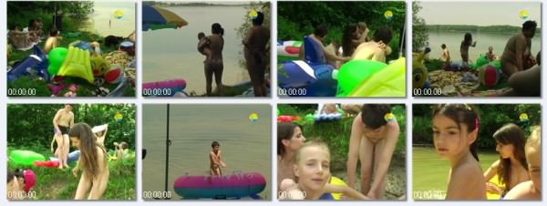 Family nudism video - adults and young nudists on the lake [Bodyart Collection]