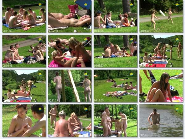 Family Naturism video - Bathing in a Bahnak [Bodyart Collection]