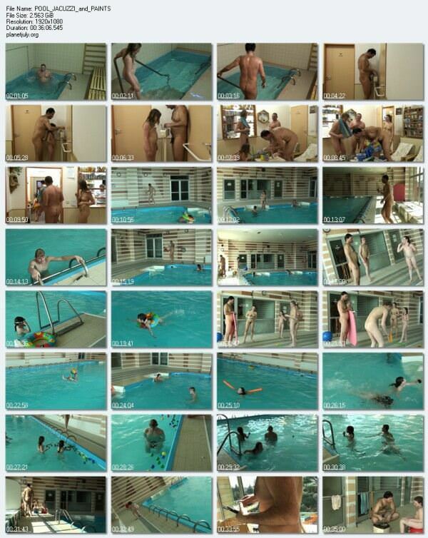 Nudism HD video - The family of nudists went to the pool [Bodyart Collection]