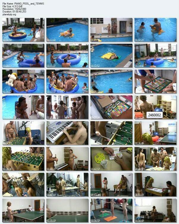 Nudism HD video - family nudism in the pool and the sports hall [Bodyart Collection]