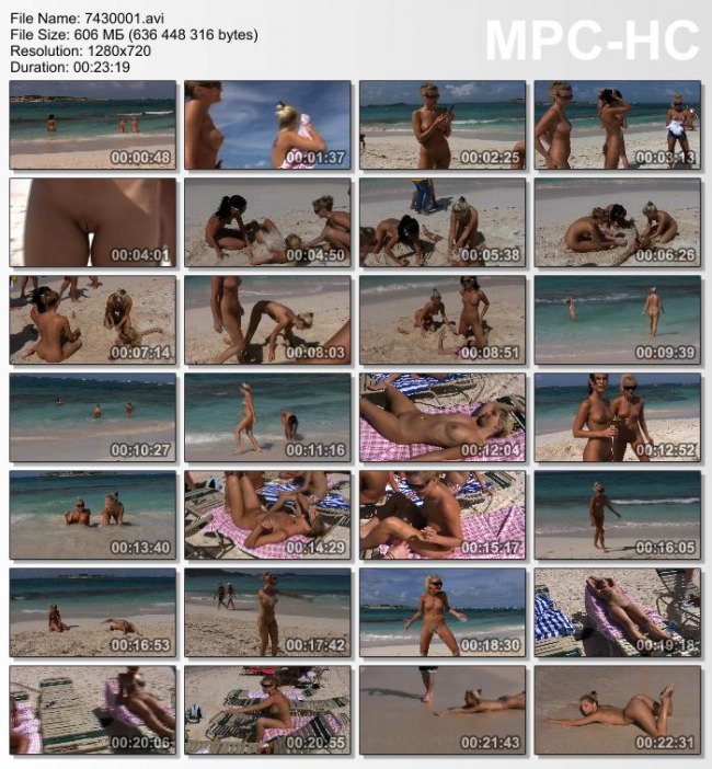 Naked girls nudists in the summer on the Caribbean islands of video [Bodyart Collection]