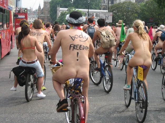 Naked cycling nudists video [Bodyart Collection]